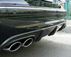 Becquet de pare-chocs arrière en fibre de carbone avec embouts d'échappement pour Benz W211 <span class=keywords><strong>E55</strong></span> AMG Sedan <span class=keywords><strong>2002</strong></span>- 2006 Diffuseur de pare-chocs - Product Image 5