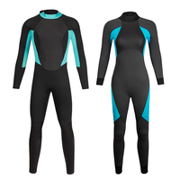 DIVESTAR Wetsuit Selam Neoprena 3mm Anti Air dengan Logo Depan Custom, Ritsleting Belakang, Full Unisex, Pabrik OEM