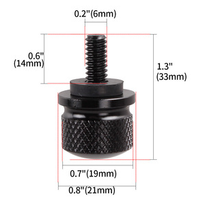 Vis de siège à dégagement rapide pour moto, M6, noir et argent, pour sièges Harley, garde-boue, écrous de fixation arrière - Product Image 2
