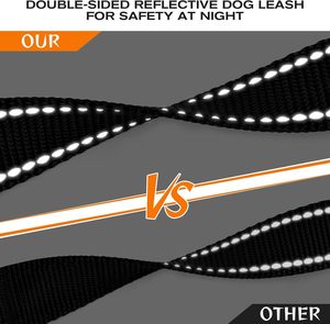 Correa de cáñamo resistente de alta calidad con logotipo reflectante personalizado y mango acolchado, ideal para paseos diarios y entrenamiento. - Product Image 3