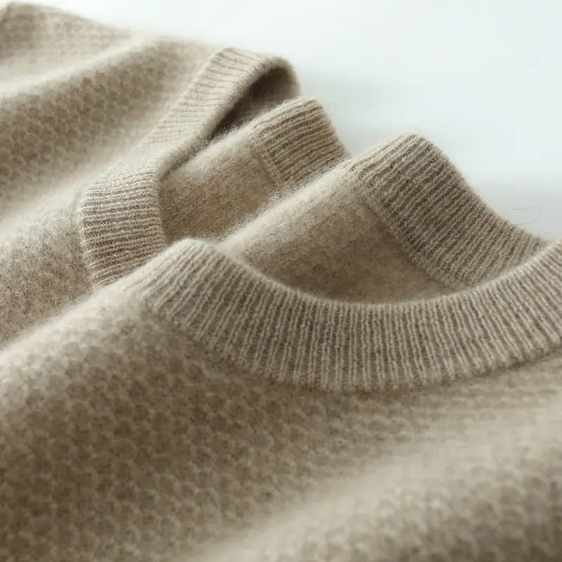 Wholesale Warm Pullover Solid Color Men Sweater 100% Cashmere Knit Men Cashmere Clothing
