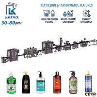 Ligne de remplissage automatique de bouteilles à piston pour shampoing liquide visqueux, gel douche et détergent