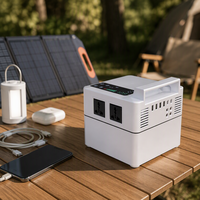 Station d'alimentation portable 300W 4S au phosphate de fer lithium 12,8V avec onduleur à onde sinusoïdale pure, démarreur de batterie, recharge sans fil et compatible solaire