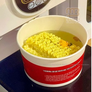 Nouveau design de bols en papier biodégradables jetables carrés ronds et chauffables kraft étanches pour la salade <span class=keywords><strong>Poke</strong></span> nouilles pain autres aliments - Product Image 3