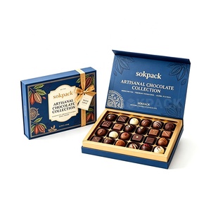 Custom 24pcs Premium Chocolate Exquisite Rigid <strong>Sweet</strong> <strong>Gift</strong> Box for Gifting &amp; Celebrations OEM/ODM Candy Packaging Box - Product Image 1