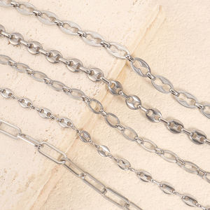 Vente en gros <span class=keywords><strong>de</strong></span> bijoux <span class=keywords><strong>de</strong></span> plage en <span class=keywords><strong>or</strong></span> 18 carats imperméables en acier inoxydable collier <span class=keywords><strong>de</strong></span> <span class=keywords><strong>chaîne</strong></span> <span class=keywords><strong>de</strong></span> grains <span class=keywords><strong>de</strong></span> <span class=keywords><strong>café</strong></span> faits à la main grosse <span class=keywords><strong>chaîne</strong></span> pour hommes et femmes - Product Image 4