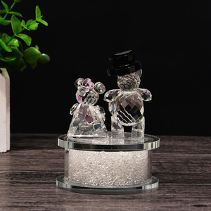 ตุ๊กตาหมีคริสตัลสำหรับตกแต่งรถยนต์ ฐานคริสตัล K9 ของตกแต่งคอนโซลรถยนต์ ของขวัญ - Product Image 3