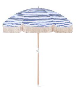 Белый макраме винтажный зонт с зонтиком пляжный зонт с деревянным шестом и кисточкой из хлопчатобумажной ткани Бали пляжные зонтики с бахромой - Product Image 3