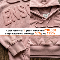 Sweat à capuche oversize en molleton bouclette 420 GSM délavé à l'acide, uni, avec logo personnalisé en relief, pour homme, style streetwear