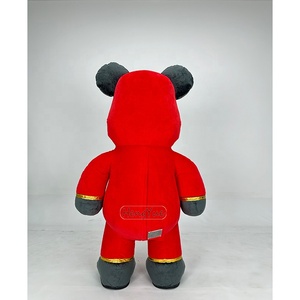 大人のためのインフレータブルレッドバイオレントベアマスコットコスチューム広告カスタムジャイアント漫画動物ウォーキングぬいぐるみファンシードレス - Product Image 5