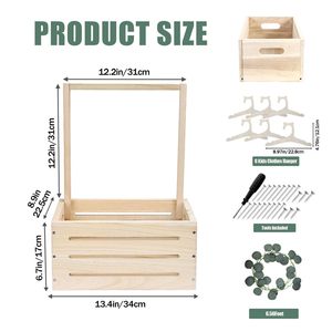 Caja de Madera Personalizada para Baby Shower, Caja de Almacenamiento de Madera para Regalos, Cestas de Regalo para Bodas y Ramadán - Product Image 2