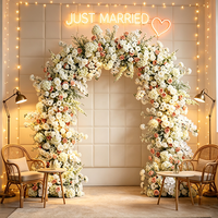 Arche de mariage artificielle blanche en forme de U minimaliste pour mur de fond, support métallique pour fleurs de roses, présentoir pour banquets d'hôtel
