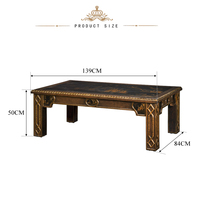 Yips LD-1203-0246 Sculpture Peint À La Main Or Motif Table Basse Solidwood Chinoiserie Série Meubles De Maison