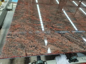 Piedra Natural Pulida Moderna de Primera Calidad, Multicolor Rojo # 2 Losas de Granito Cortadas a Medida, Ecológicas, Ligeras y Duraderas para Cocina, 1 Año de Garantía - Product Image 1