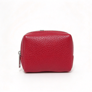 Pink Faux Leather Cosmetic Pouch, Portable Travel Makeup <b>Bag</b> With <b>Zipper</b> For Daily <b>Storage</b> - Product Image 2