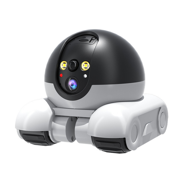 Wireless WIFI Mobile Robot Baby Monitor with Night Vision 1080p Resolution Two-Way Audio-Wheel-shoe