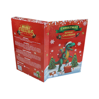 Boîte-cadeau de Noël de taille personnalisée 24 jours de calendrier de l'avent pour l'emballage de collations pour animaux de compagnie avec insert en plastique recyclable transparent
