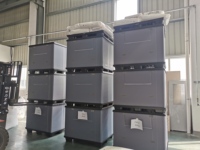 Bacs pliables empilables en plastique, conteneurs Gaylord ondulés pour le stockage, l'expédition et le transport sur palette, écologiques et emboîtables