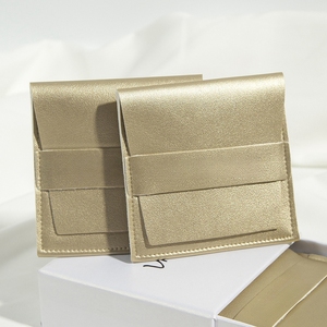 Almohadillas de inserción para embalaje de joyería con cremallera personalizada, contenedor de joyería de piel sintética para anillos con logotipo, exhibición de joyería personalizada - Product Image 2