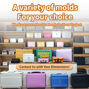 Tùy chỉnh khác inch xách tay nhôm hợp kim magiê loại vật liệu sáng bóng bạc cứng nhôm Vali thiết bị mang theo trường hợp - Product Image 4