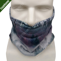 Cache-cou double couche personnalisé imprimé AOP motif léopard, doublure polaire extensible, unisexe, chaud pour l'hiver, cyclisme, activités de plein air, randonnée, fabricant