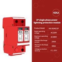 Módulo de Protección contra Rayos Monofásico AC220V al por Mayor, Protector contra Sobretensiones 20KA/40KA/60KA/80KA, Límite de Voltaje AC385V 25ns