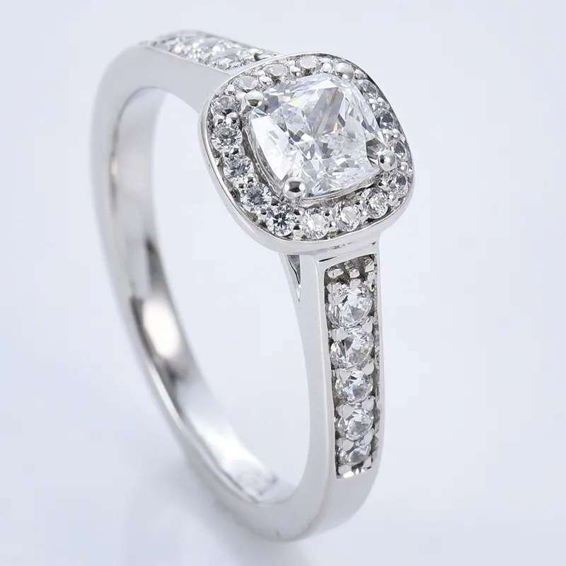 Oem Goud 18K 14K Goud Paar Echte Lab Trouwringen Diamant Voor Meisje Verlovingsring Rhodium Verguld Voor Dames