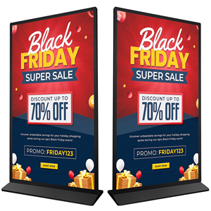 Лучшая цена 75 86 98 дюймов Крытый интерактивный 4k ЖК-дисплей полный экран цифровой без сенсорного экрана WIFI Aiyos Digital Signage - Product Image 1