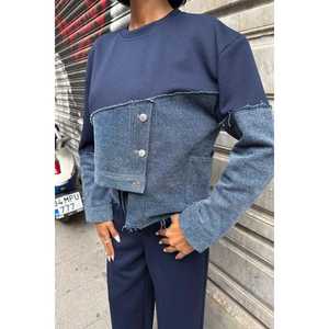 Conjunto de Mezclilla Modal Asimétrico de Manga Larga y Transpirable para Mujer 10269 - Product Image 6