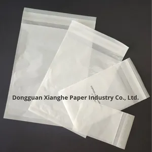Sacs plats en papier vélin biodégradable semi-transparent brillant personnalisables avec fermeture autocollante, emballage écologique pour cadeaux et artisanat - Product Image 2