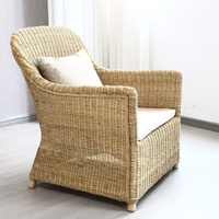 Fauteuil en rotin tressé à la main, style côtier australien, pour salon, chaise d'appoint en osier naturel, intérieur/extérieur, Australie