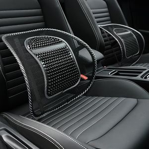 Coussin de soutien lombaire ergonomique en maille pour siège de voiture, dossier rafraîchissant pour l'été, usage bureau, petits clous en cuir, forme oblongue - Product Image 2