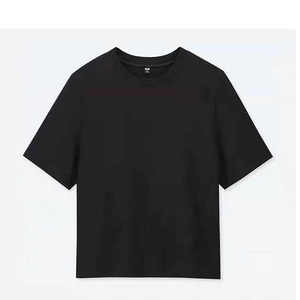 T-shirts d'été décontractés pour femmes en nylon/coton non tissé, à manches courtes, unis, séchage rapide et respirants, vente en gros - Product Image 6