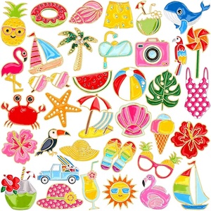 Pins <span class=keywords><strong>de</strong></span> Esmalte con Diseño Tropical Hawaiano |   Recuerdos <span class=keywords><strong>de</strong></span> Fiesta en la Playa o Piscina <span class=keywords><strong>de</strong></span> Metal <span class=keywords><strong>de</strong></span> Aleación con Forma <span class=keywords><strong>de</strong></span> Coco, Piña y Sandía para Decoración <span class=keywords><strong>de</strong></span> Cangrejos - Product Image 1