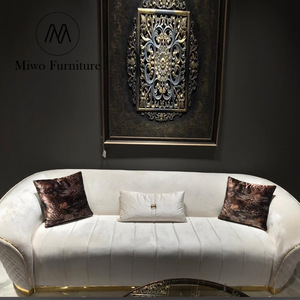 ชุดเฟอร์นิเจอร์ห้องนั่งเล่นแบบขยายได้ โซฟาหนังแท้ 3-4 ที่นั่ง สไตล์วิลล่าหรูหราหลังยุคใหม่ สำหรับอพาร์ตเมนต์ โรงแรม - Product Image 6