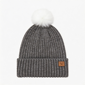 Winter-Resistant for Men Women Unisex High Quality Beanie with Pompom Detail Fishing Party <b>Ski</b> Outdoor Casual Cycling Scenes - Product Image 1