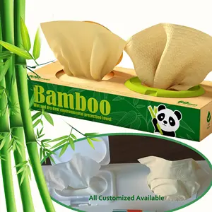 Bambu ıslak mendiller kutu yüz losyonu dokular FSC ağartılmamış Twins 2 in 1 çift kullanımlı 99.9% su mendil çift paketi ıslak mendiller parçalanabilir