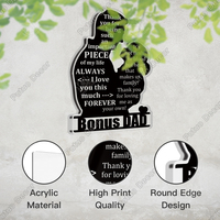 Acrylique personnalisé grands-parents Portrait Silhouette Plaque bureau famille amour décor pour la fête des mères fête des pères cadeau