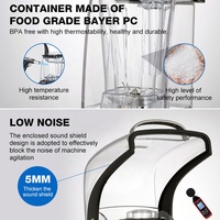 Usine directe NSF milkshakes fruits robot culinaire 1.5L 2L 1500W 2200W mélangeur Commercial électrique insonorisé avec couvercles