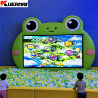 KEM Naughty Castle Aire de jeux pour enfants Projecteur de logiciel Smash Ball Jeu interactif mural 3D Matériau PP 255+ points de contact