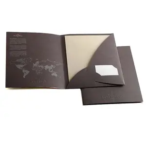 Sonder anfertigung A4 A3 Marketing Corporate Presentation Folder Pocket Benutzer definierter Druckpapier-Datei ordner