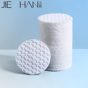 100 pcs OEM bán buôn Vòng bông Pad dùng một lần mặt trang điểm Remover <span class=keywords><strong>Pads</strong></span> y hình dạng 100% tinh khiết Bông miếng mỹ phẩm cho khuôn mặt - Product Image 1