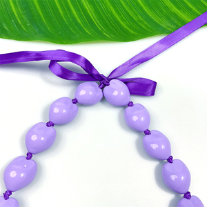 Collar de Moda con Cinta de Nuez <span class=keywords><strong>Kukui</strong></span> Hawaiana Artificial de Acrílico, Regalo Escolar de Graduación - Product Image 4