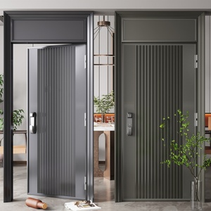 Porte d'<span class=keywords><strong>entrée</strong></span> double moderne pour <span class=keywords><strong>maison</strong></span>, design décoratif et isolé - Product Image 4