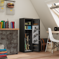 Coffre-fort commercial en acier avec serrure électronique à empreinte digitale, cloisons amovibles, sans assemblage requis, design moderne