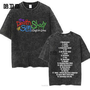 เสื้อยืดแขนสั้นลายตัวอักษรธีมดนตรีแร็ปเปอร์เวิลด์ทัวร์<span class=keywords><strong>ยุค</strong></span> 90 ผ้าฝ้าย 100% ทรงปกติ ระบายอากาศได้ดี ใส่ได้ทั้งชายและหญิง สไตล์โกธิค - Product Image 6