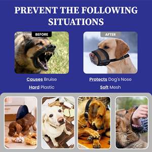 Museau de <span class=keywords><strong>chien</strong></span> en Nylon Portable Anti morsure Anti-manger masque respirant réglable pour petites races moyennes et grandes races - Product Image 3
