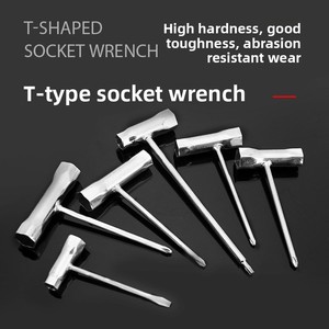 Xách tay Metric Carbon thép kẽm mạ t-hình chữ thập thẳng Ổ cắm cờ lê OEM tự làm cho chuỗi Saw cropper đánh lửa - Product Image 5