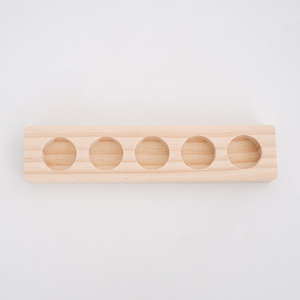 Estante de almacenamiento de madera para botellas de aceites esenciales, soporte de exhibición rectangular de 22x8,5x4cm para productos de cuidado personal - Product Image 4
