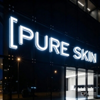 Enseigne lumineuse LED multicolores sans bordure en acrylique, éclairage frontal, étanche IP65, logo 3D personnalisé pour bureaux/bâtiments